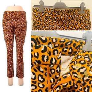 Old Navy Editor Style High-Waisted Ankle Pants in Animal/ Leopard Print